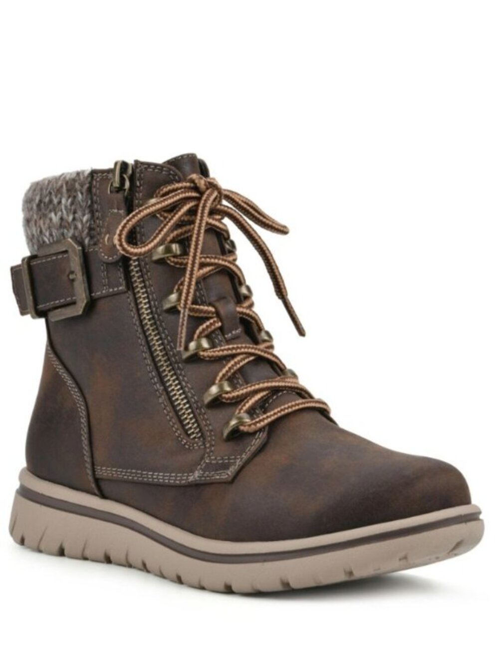 85$ Cliffs by White Mountain Hadrian Hiker Ankle Boots Women's Size 7.5 Brown